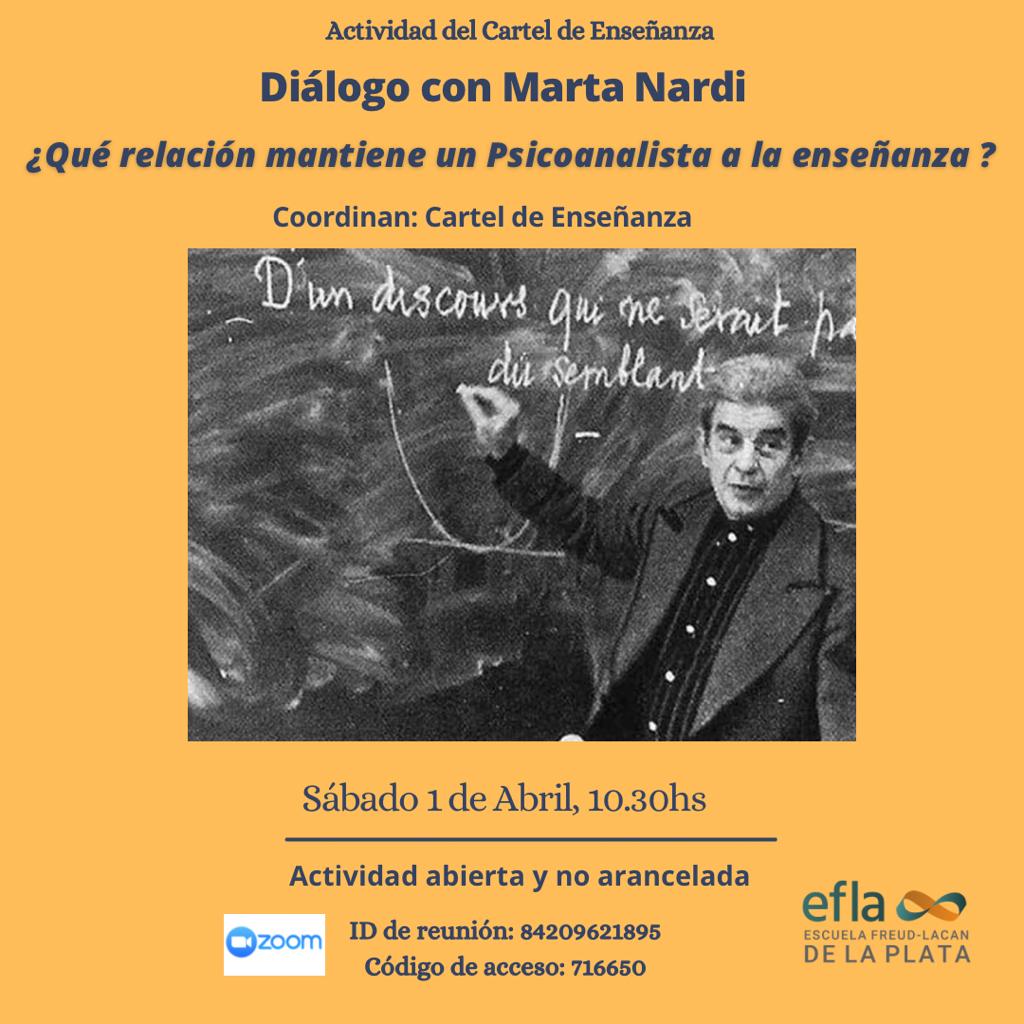Flyer dialogo con Marta Nardi